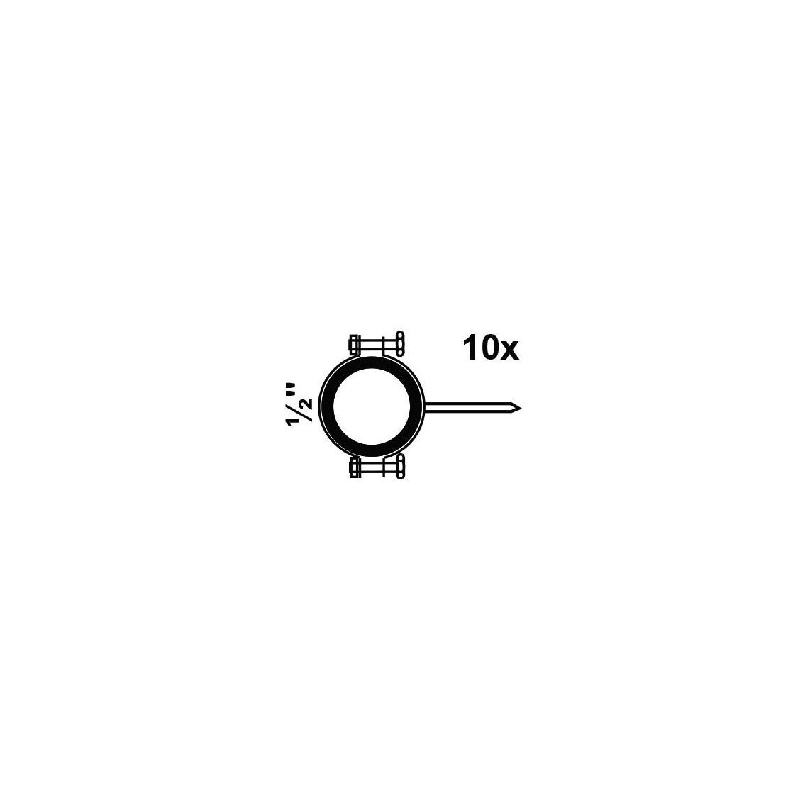 973580755 buisklem, 1/2", geluiddicht, met slagnagel (10x) vue 2