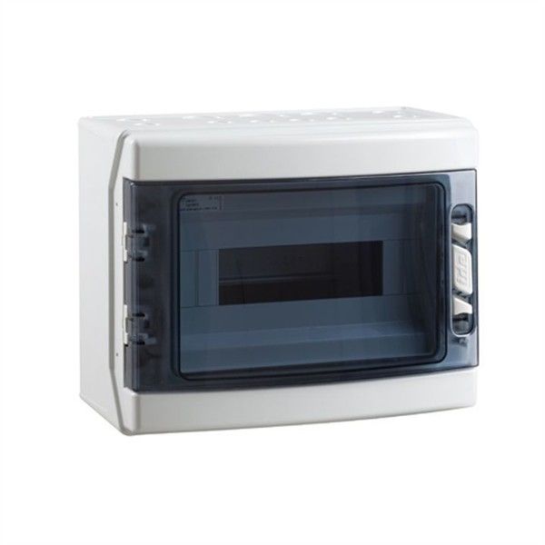 Coffret apparent IP65 avec porte transparente 1 x 12 modules + bornier de terre