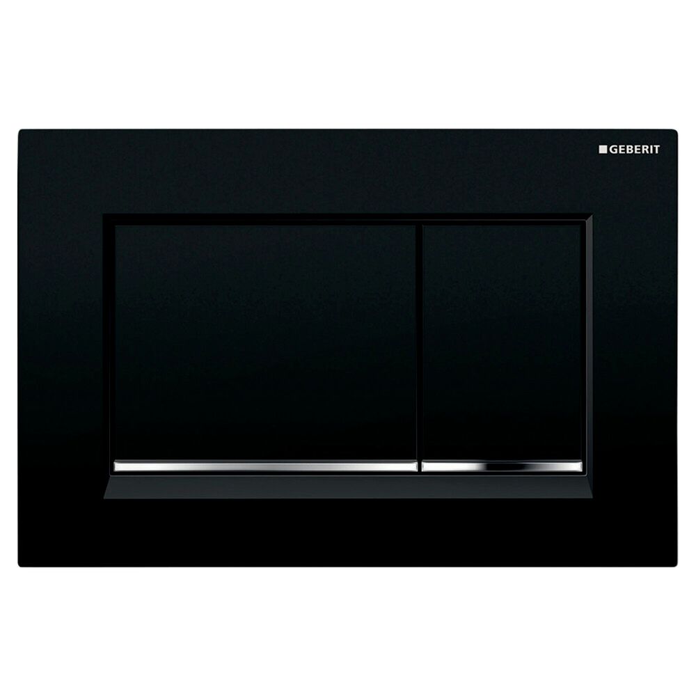 Geberit SIGMA30 Plaque DE Commande Pour Réservoir DE Chasse Encastré Noir/chrome
