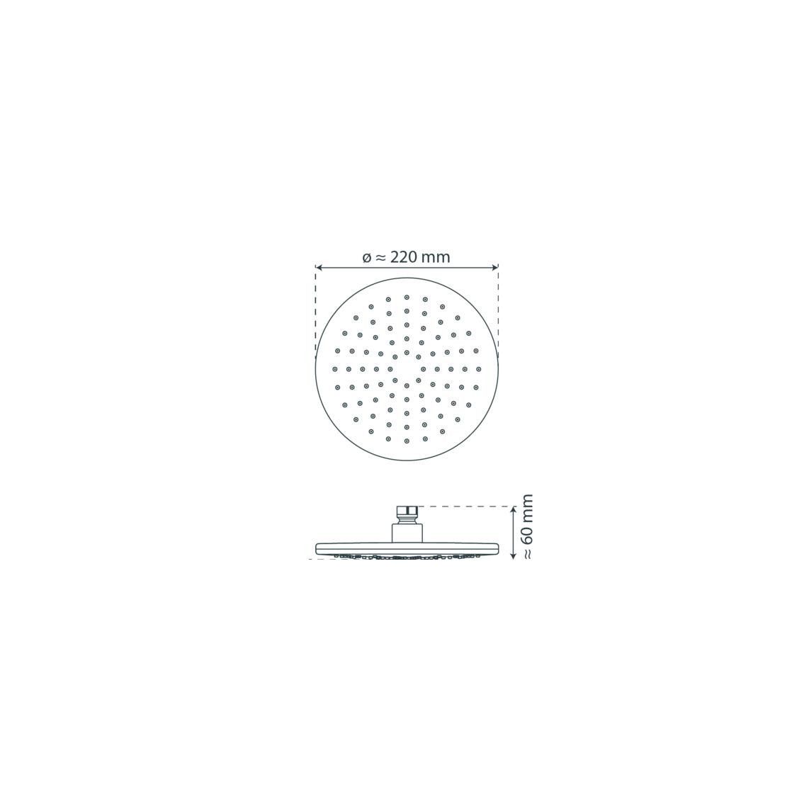 60947 MADURA Head shower, chrome vue 5