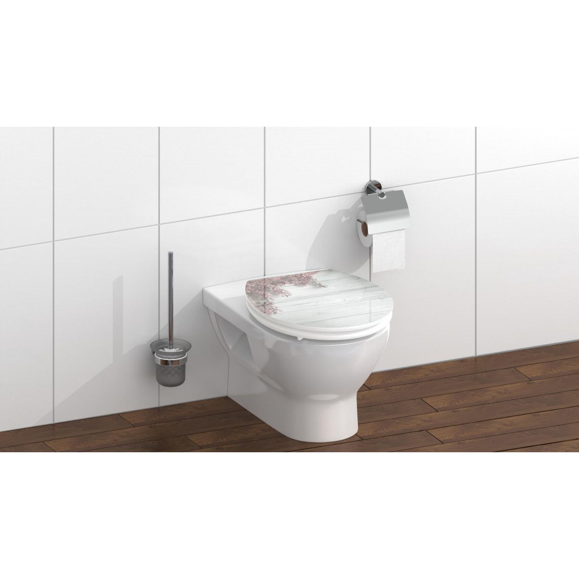 80549 MDF HG WC-zitting FLOWERS AND WOOD, met valrem vue 8