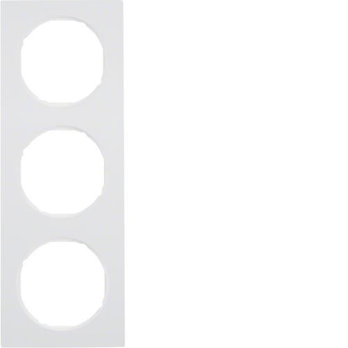 Plaque de recouvrement 3 postes Berker R.3 Blanc polaire, brillant