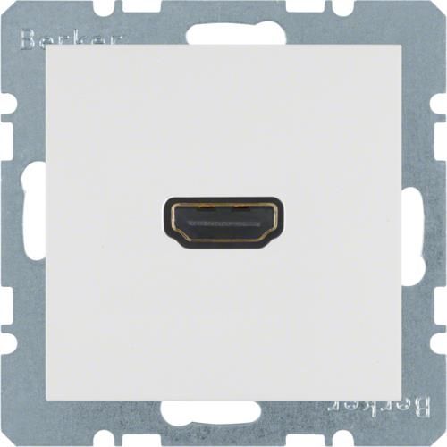Prise Hdmi Berker S.1 / B.3 / B.7 Blanc polaire, mat