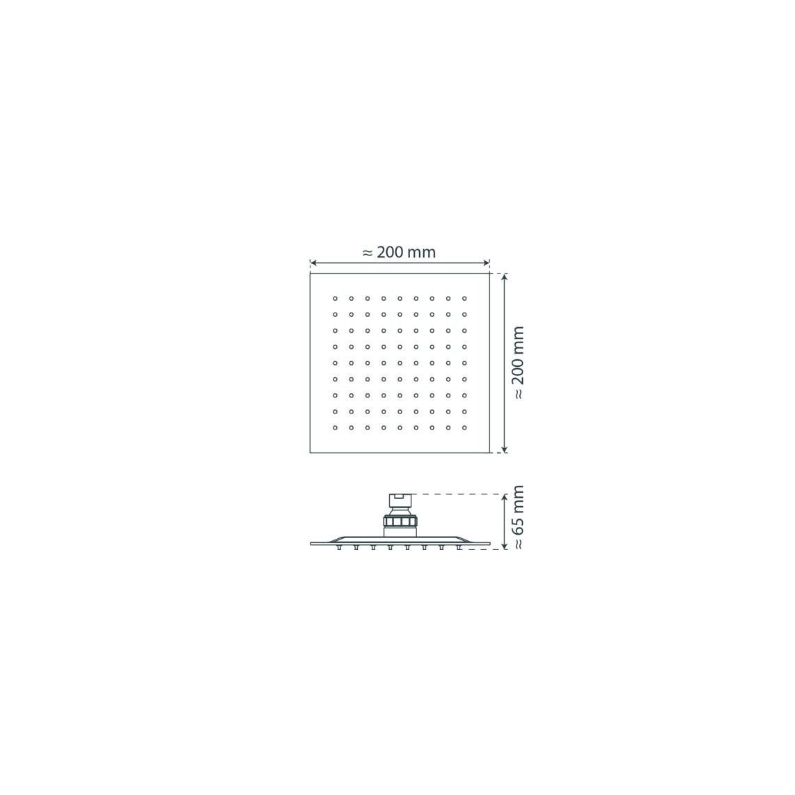 69207 STRASBOURG Head shower, stainless steel vue 4