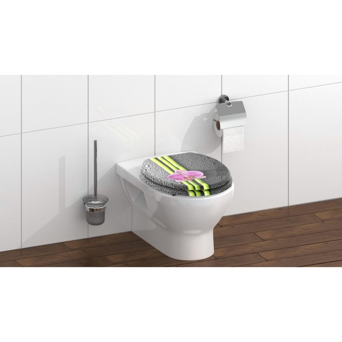 80121 MDF Toilet seat ASIA, with soft close vue 8