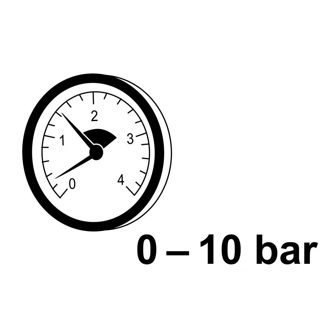 98454218 manometer axiale aansluiting 0-10 bar 63 mm, 1/4"BU vue 2