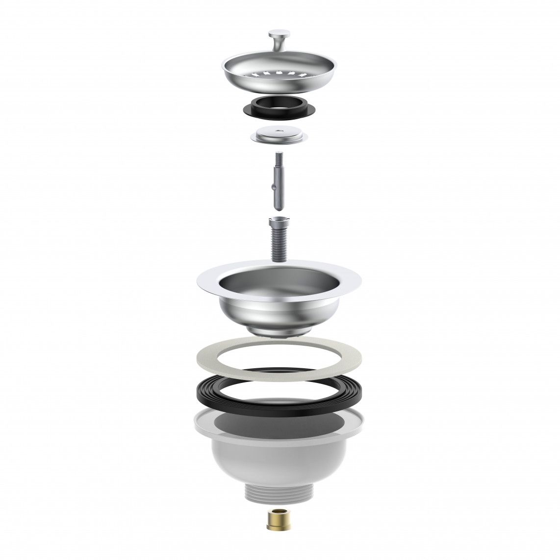 98835240 KS korfventiel, 1 1/2"BU, RVS ontruimingskelk & zeef Ø114 mm vue 7