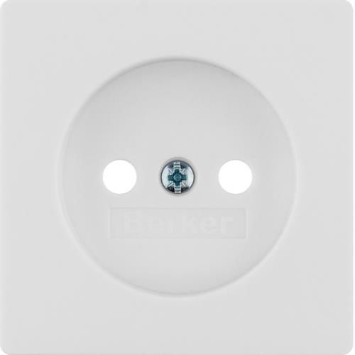 Sets de finition pour prise de courant sans terre Berker Q.1 / Q.3 Blanc polaire, Velours