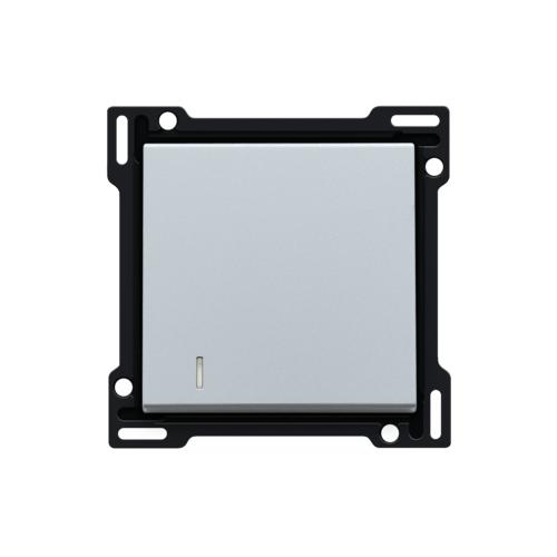 Set de finition avec voyant pour interrupteur ou bouton-poussoir simple, couleur sterling coated