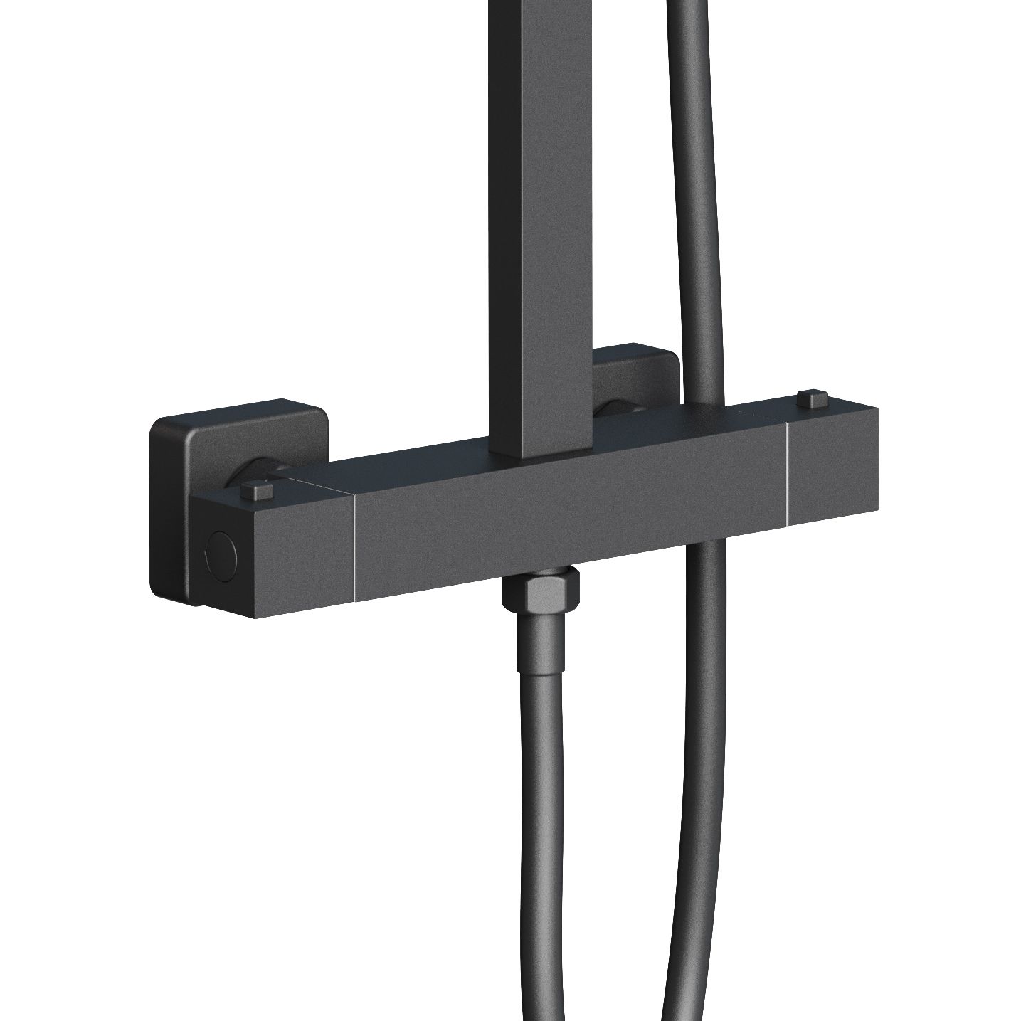 ALONI OPTIMA QUADRO SET DE DOUCHE À JETS DE PLUIE – THERMOSTATIQUE – MONTAGE APPARENT – BELGAQUA – NOIR MAT vue 3