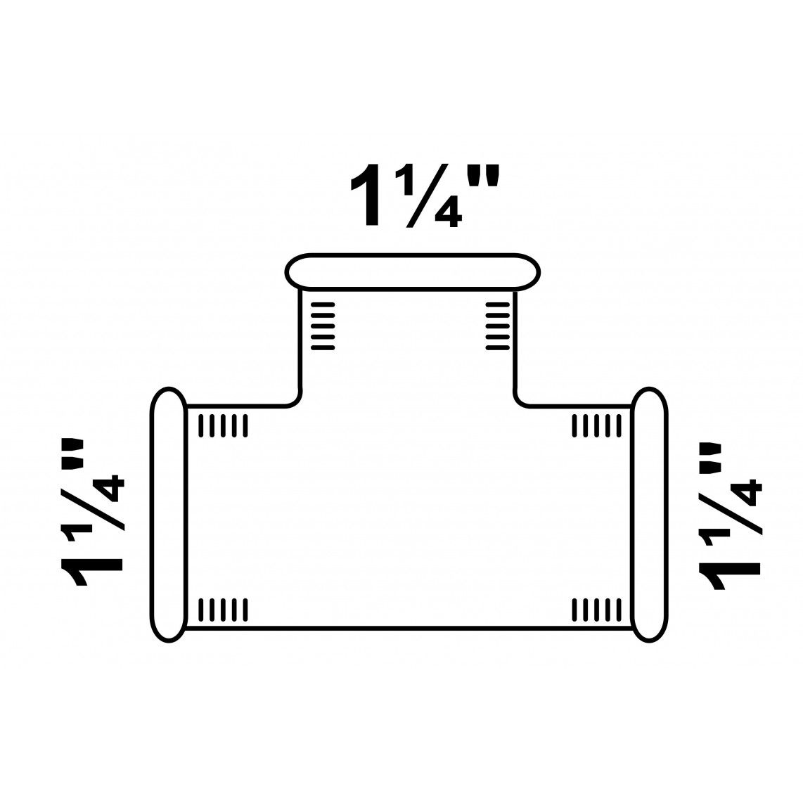 989734055 Tee piece, malleable galvanized, 1 1/4" female vue 2