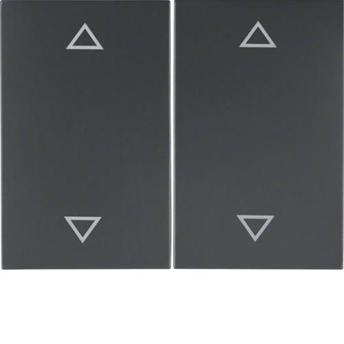 Touche avec symbole flèches Berker K.1 Anthracite, mat