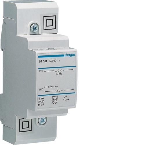 Transformateur de sonnerie - 220V / 8 - 12V - 4Va