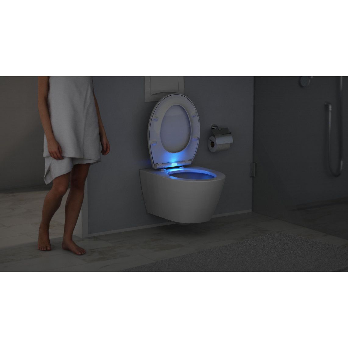 82950 Duroplast Toilet seat, with LED night light, with soft close and quick release vue 9