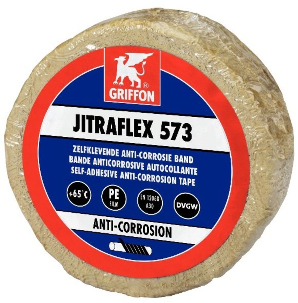 Griffon Jitraflex 573 ruban adhésif anticorrosion gris clair B 10cm rouleau 10 m