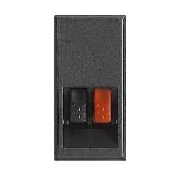 Axolute - connecteur haut parleur 1 module - sombre