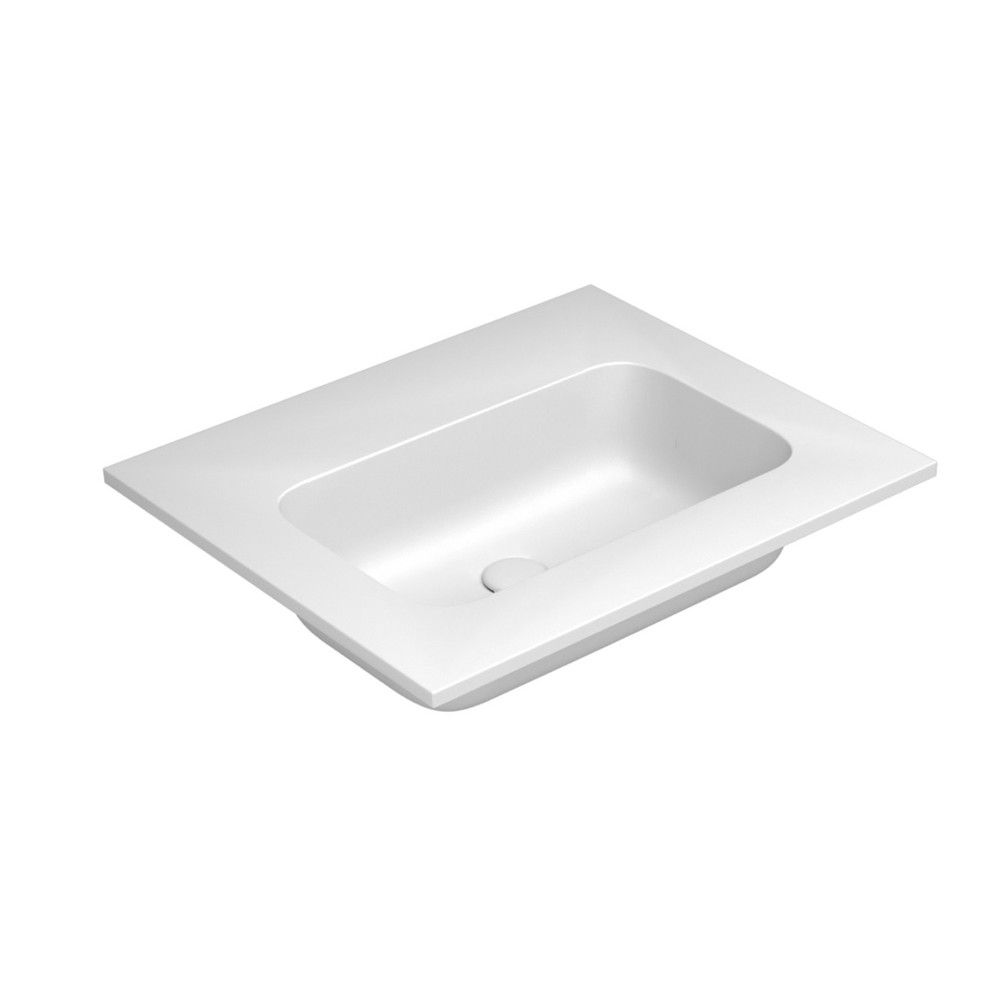 Van Marcke BY Falper Fin Tablette Avec 1LAVABO L605XW505XH143MM Blanc Mat