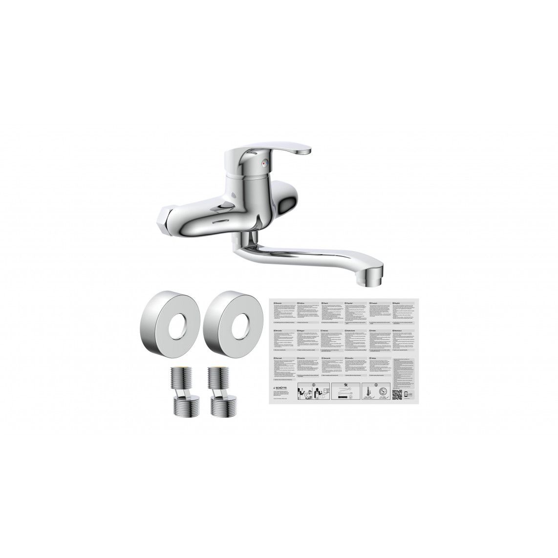 36760 ORAZI Sink mixer, chrome, for wall fixing vue 6