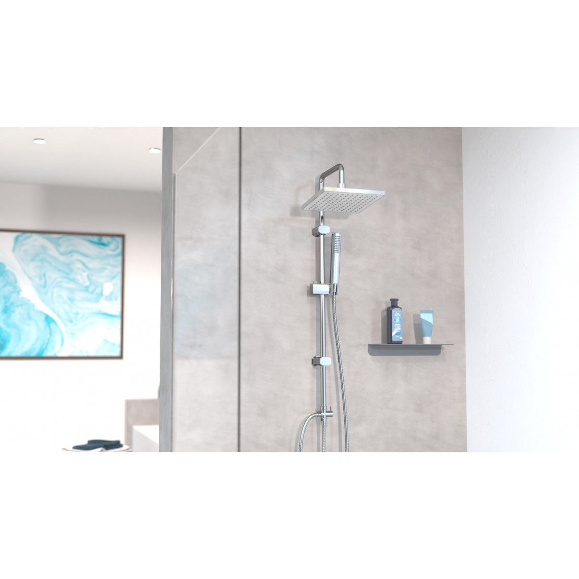 60090 TOKYO Overhead shower set, chrome vue 11
