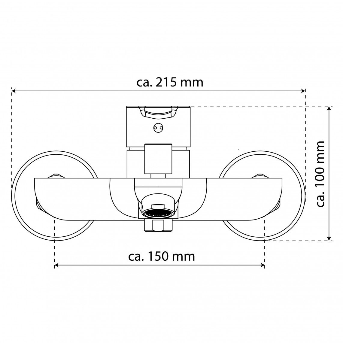 NI023DINWCR DIZIANI Bathtub mixer, white/chrome vue 10