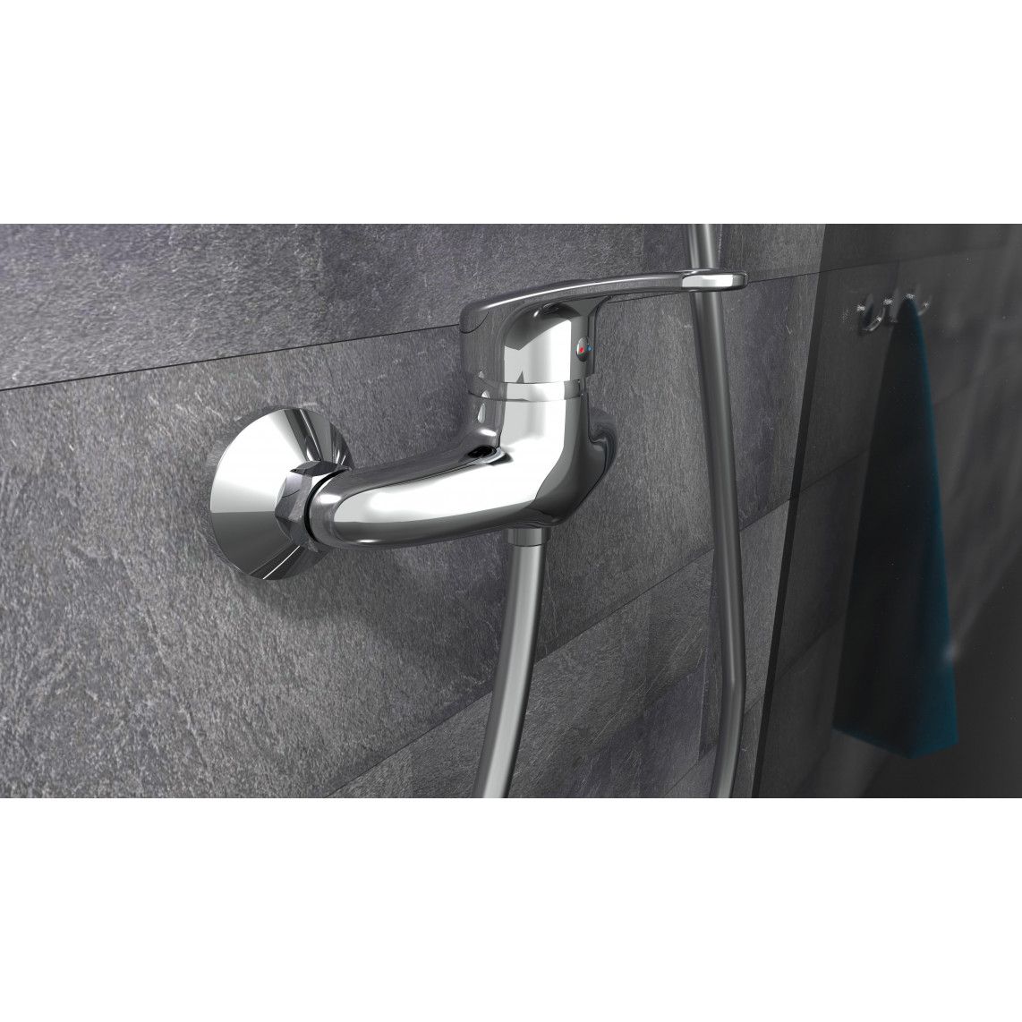 35040 BATONI Douchekraan, chroom vue 3