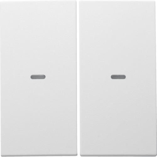 Touche double Berker monobloc S.1 / B.3 / B.7 Blanc polaire mat