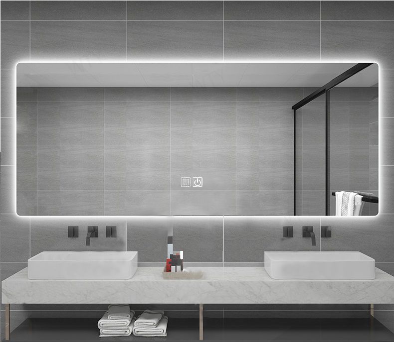 Aloni Queen Miroir - Avec Éclairage LED - Rectangulaire - Sans Cadre - Avec Chauffage - Température DE Couleur LED 3500-6500K - 160×60CM