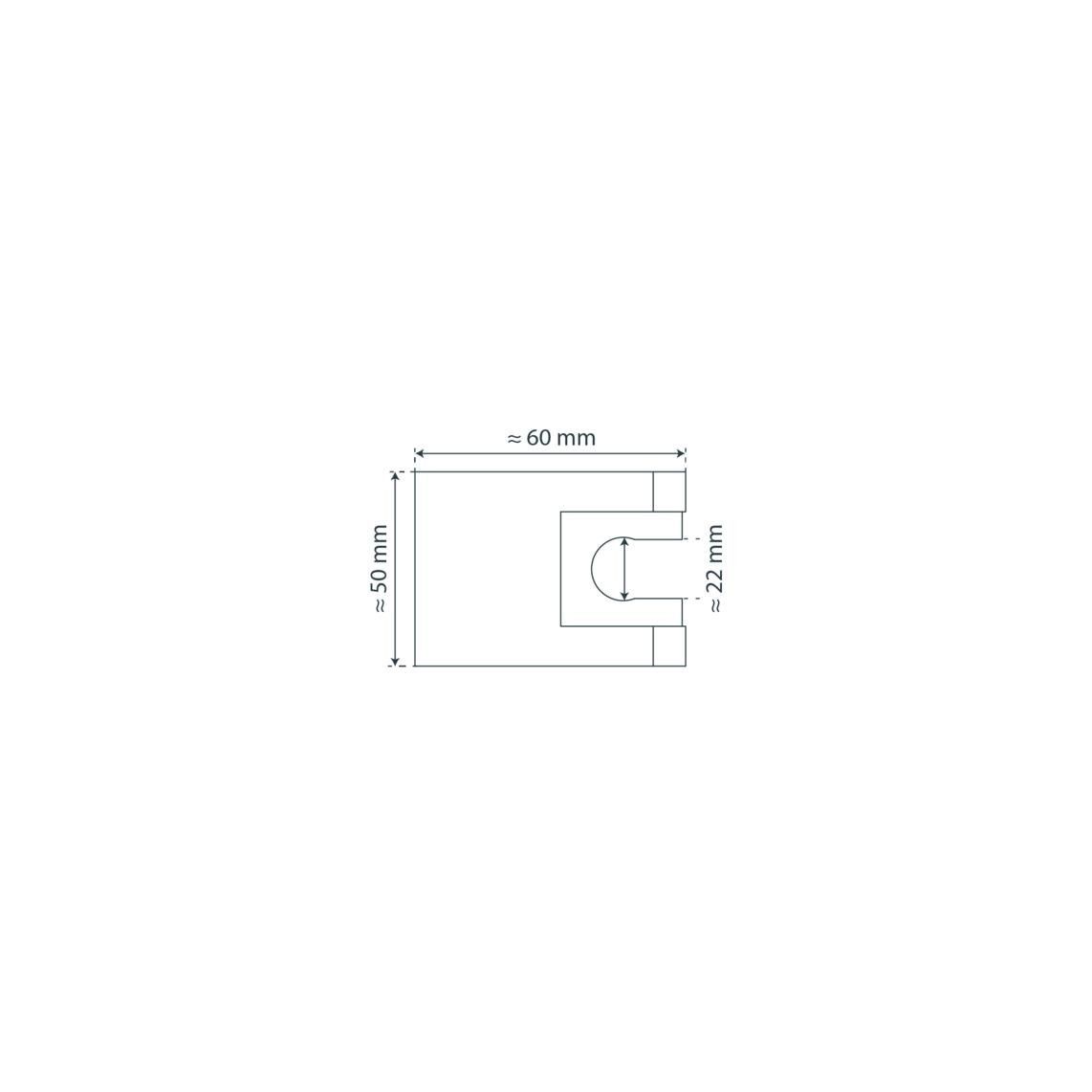 66111 Shower holder, chrome, for wall fixing vue 3