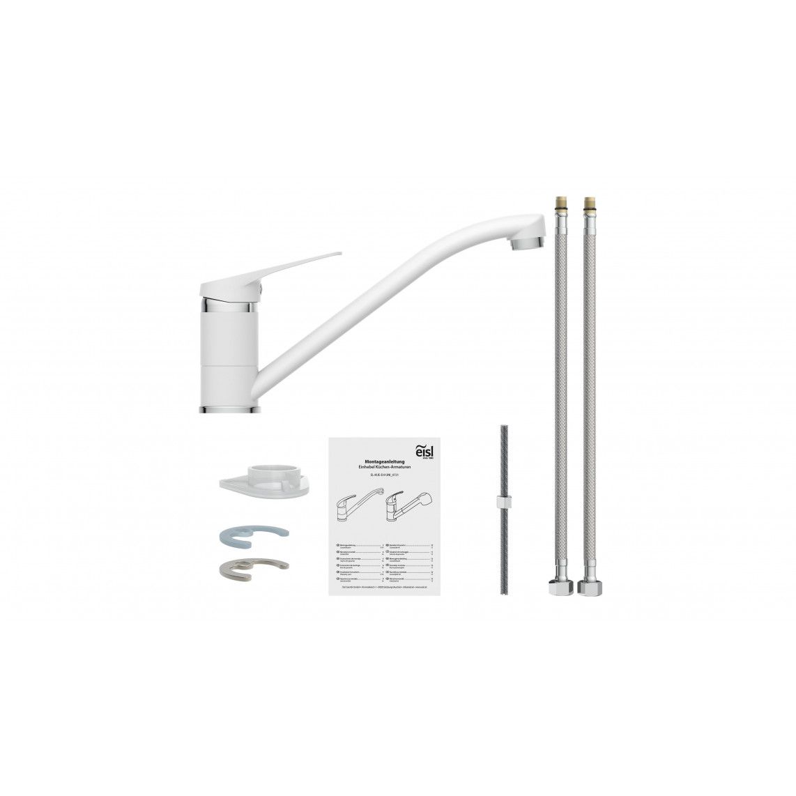 NI182SCR-W SPEED Sink mixer, white/chrome vue 5