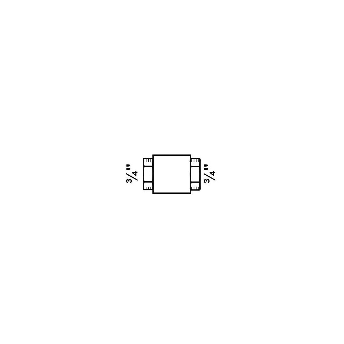 98919921 EUROPA Non-return valve, brass, 3/4" female x 3/4" female vue 2