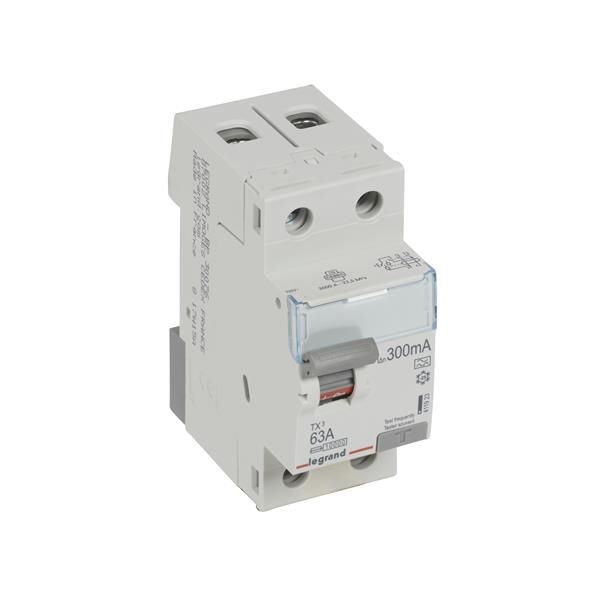 Interrupteur différentiel TX³ 2 pôles 300mA 63A type A - 2 modules