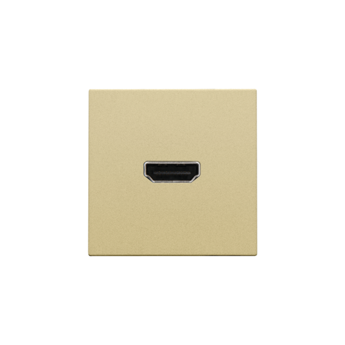 Set de finition avec prise HDMI/HDMI, couleur gold coated
