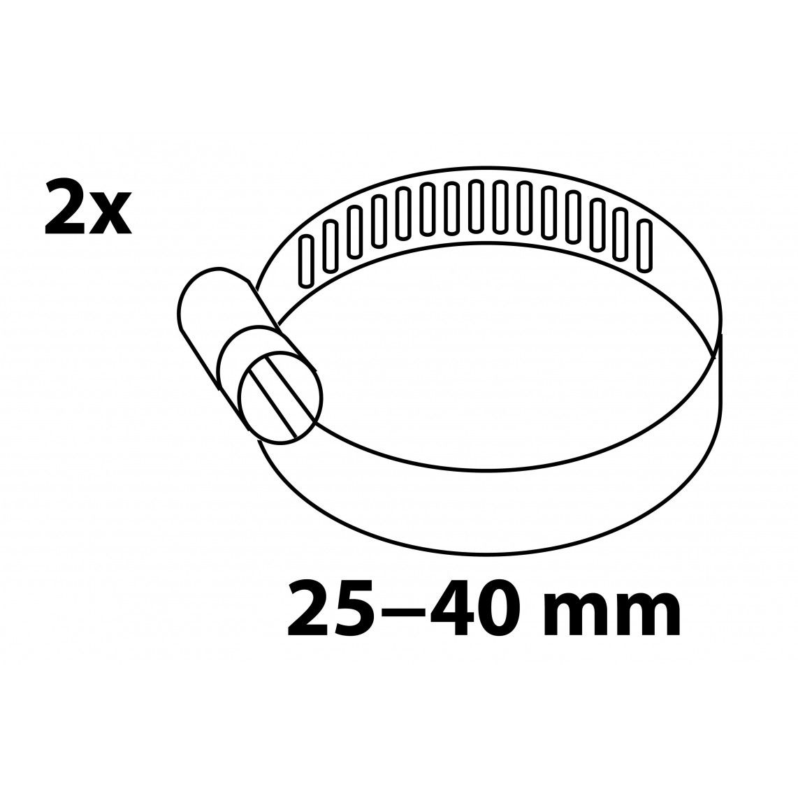 987394055 Hose clamp, galvanized, 9 x 25 - 40 mm, for 1 1/4" (2x) vue 2