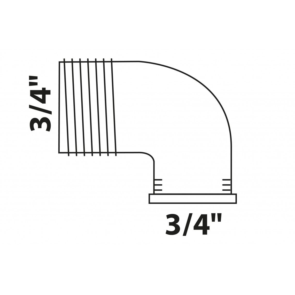 988956313 Angle 90°, red brass, 3/4" female x 3/4" male vue 2