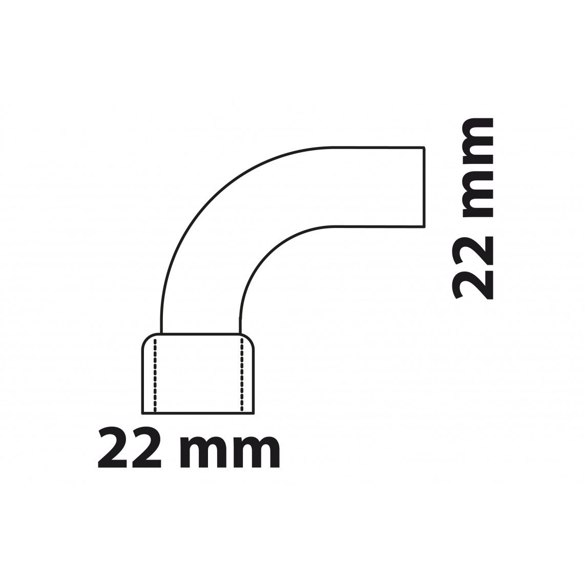 989025017 Elbow 90°, copper solder fitting, 22 mm, 1 socket vue 3