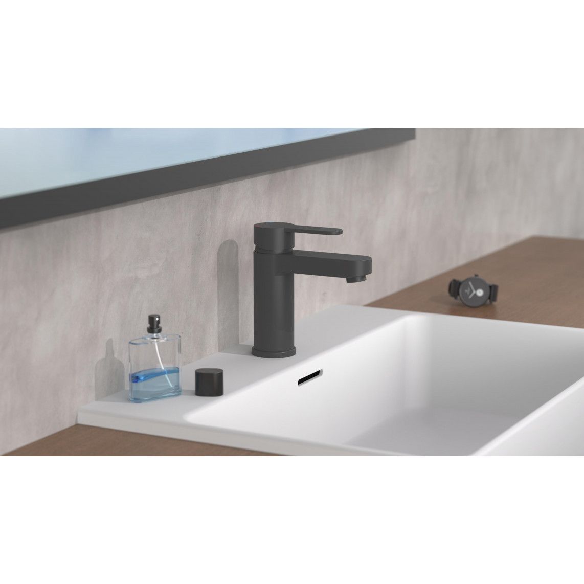 34216 ELEPHANT Wash basin mixer, black matt vue 6