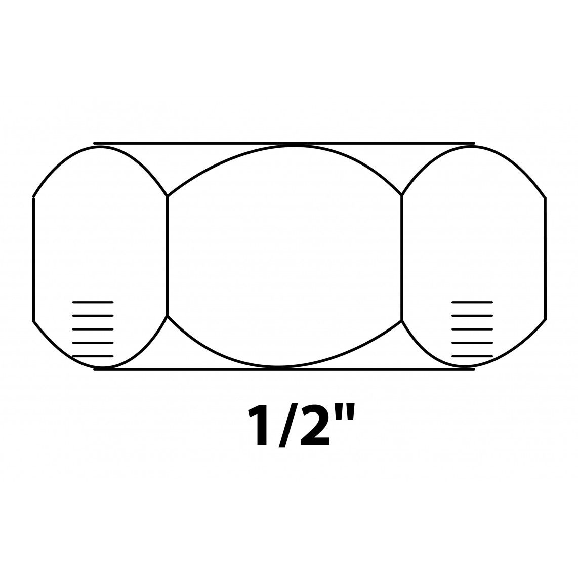 989432355 End cap, brass, 1/2" female vue 2