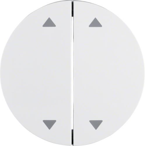 Touche avec symbole flèches Berker R.1 / R.3 Blanc polaire, brillant