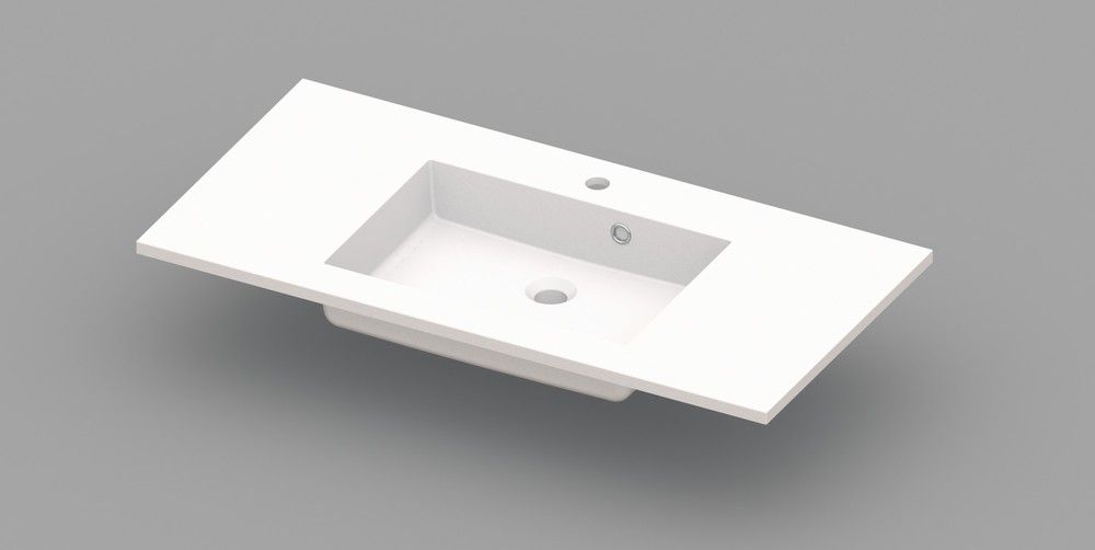 Van Marcke Coste Tablette Avec 1LAVABO 1000×500×200MM Blanc Marbre Artificiel