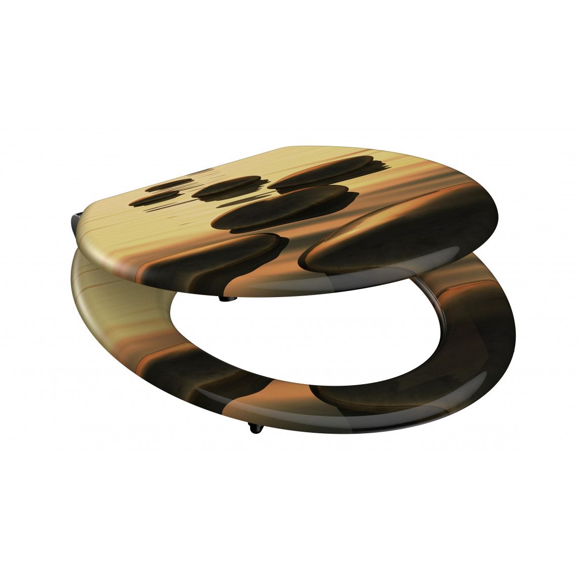 80127 MDF Toilet seat SEA STONE, with soft close vue 3