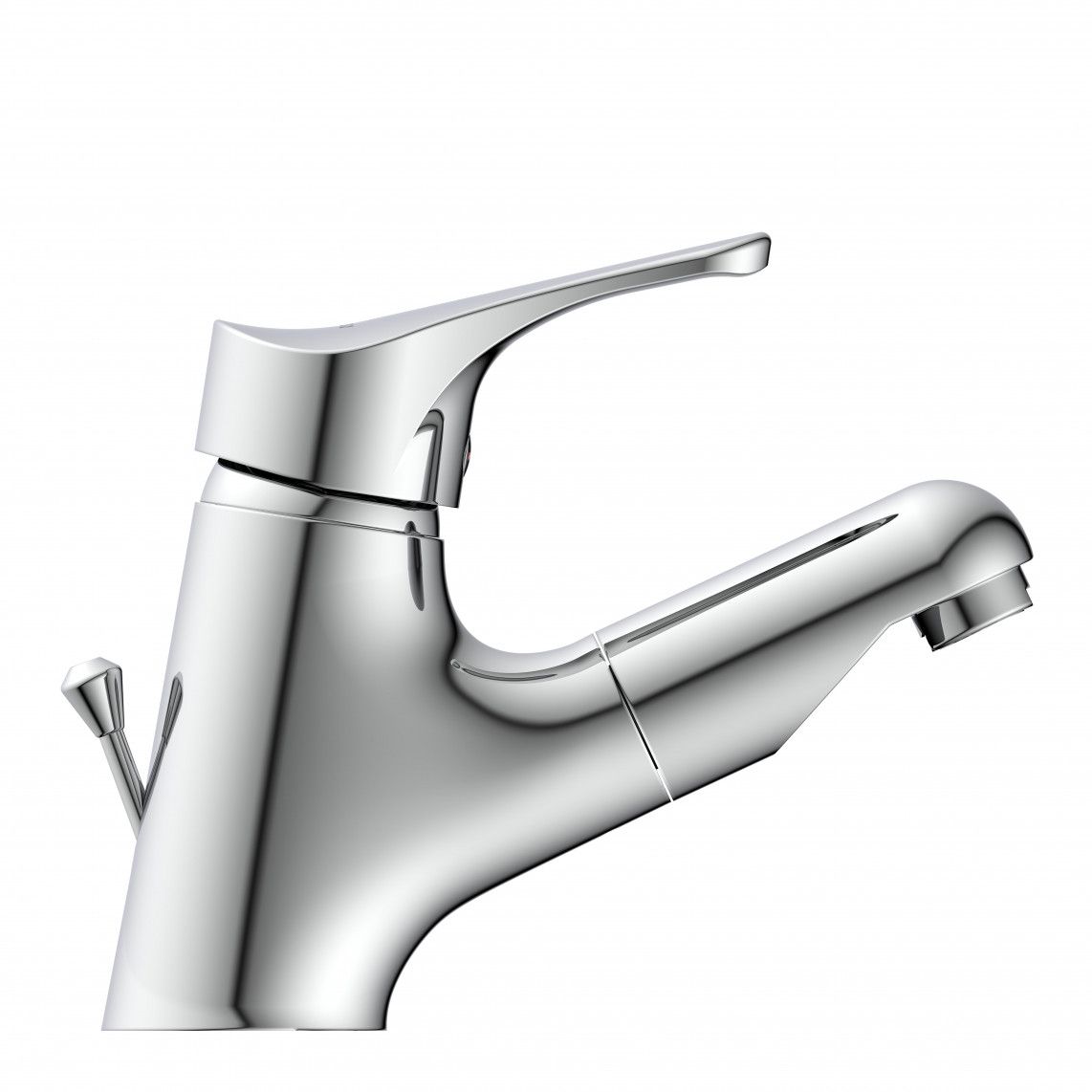 22150 ATTICA Wash basin mixer, chrome, with pull-out sprayer vue 4