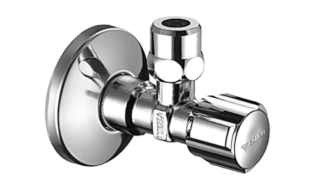 Schell Robinet D'équerre Avec Rosace Sans Filet Auto-étanche 3/8”M X 3/8”M