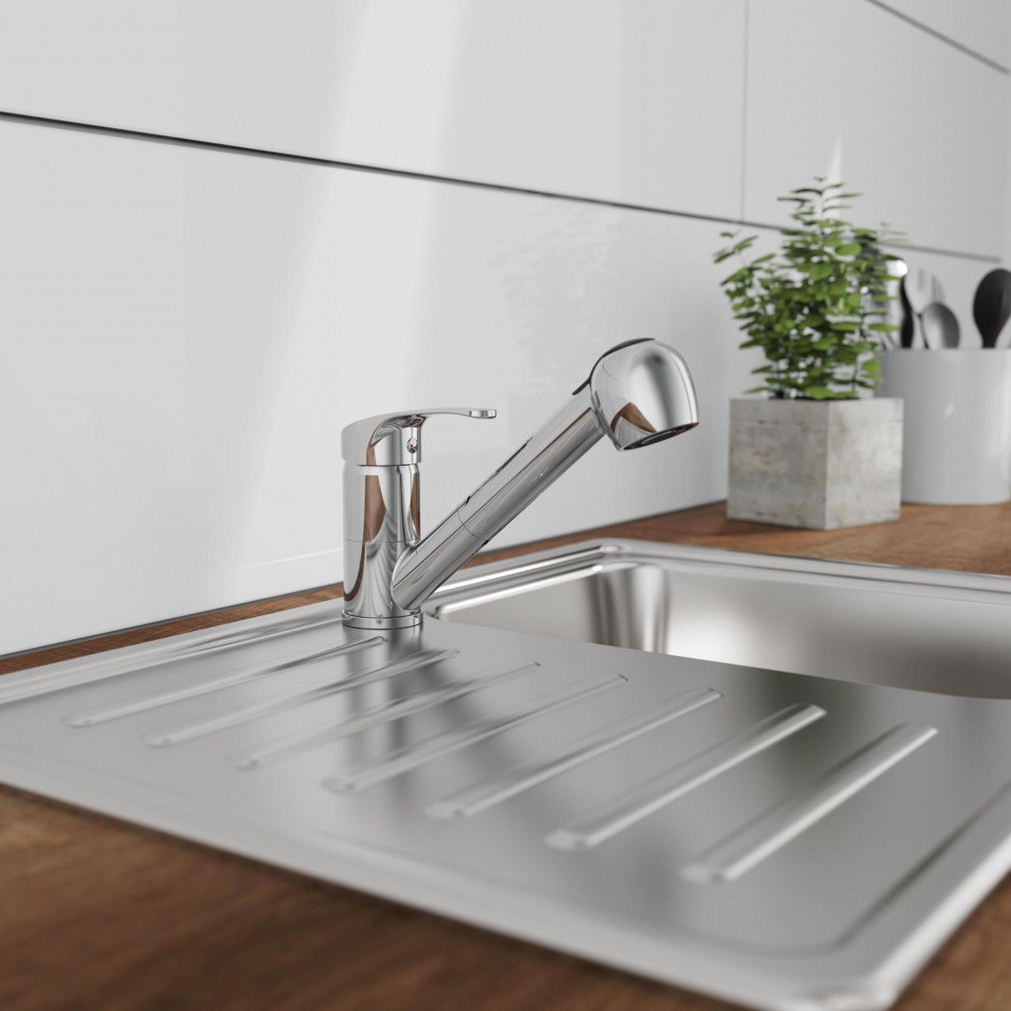 35670 DIZIANI Sink mixer, chrome, with pull-out sprayer vue 7