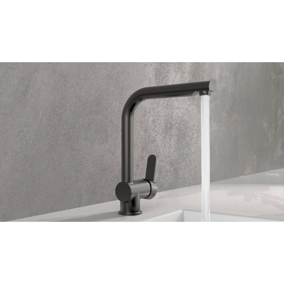 79720 LONDON Sink mixer, graphite matt, with pull-out spout vue 5