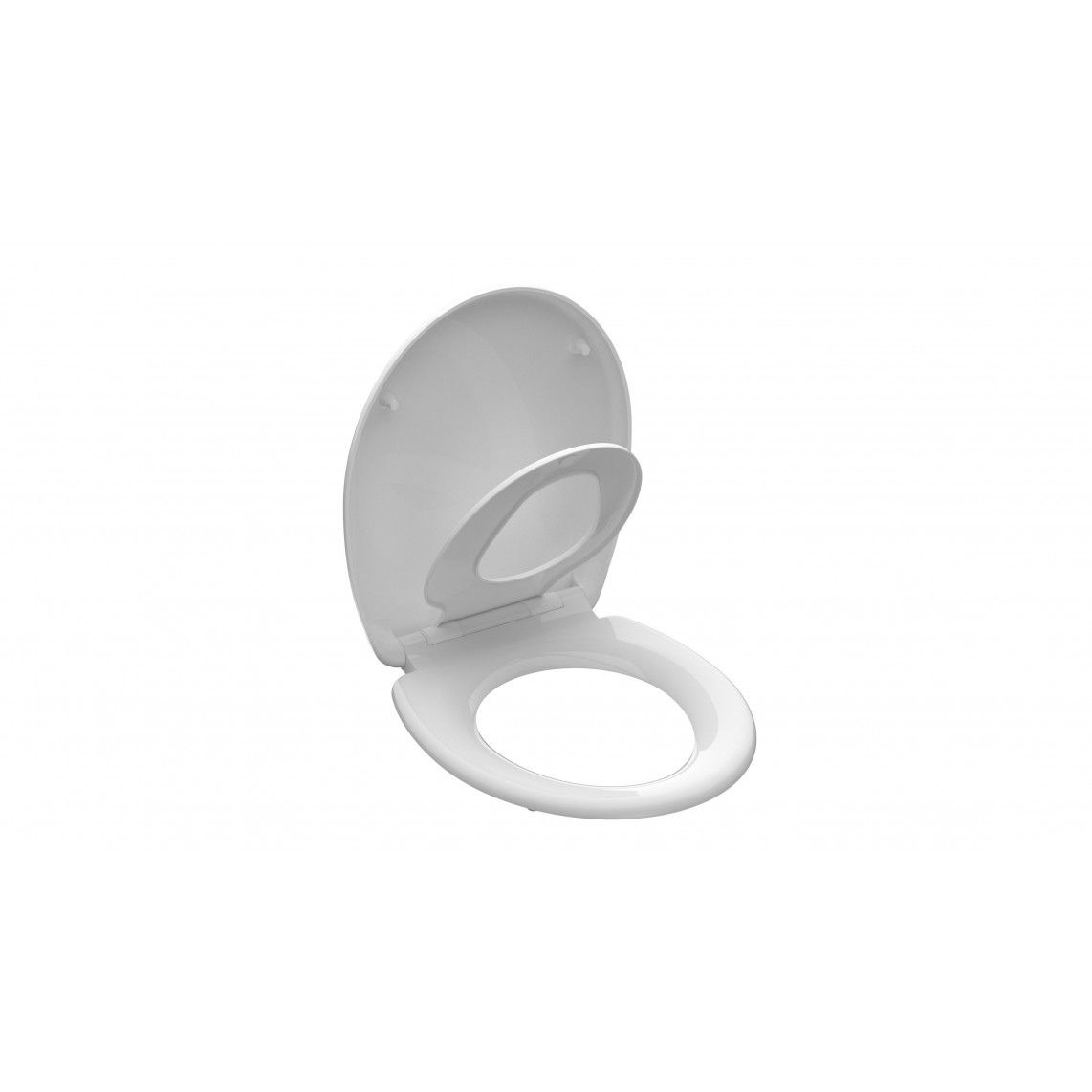 82940 Duroplast Toilet seat FAMILY WHITE, with soft close and quick release vue 4