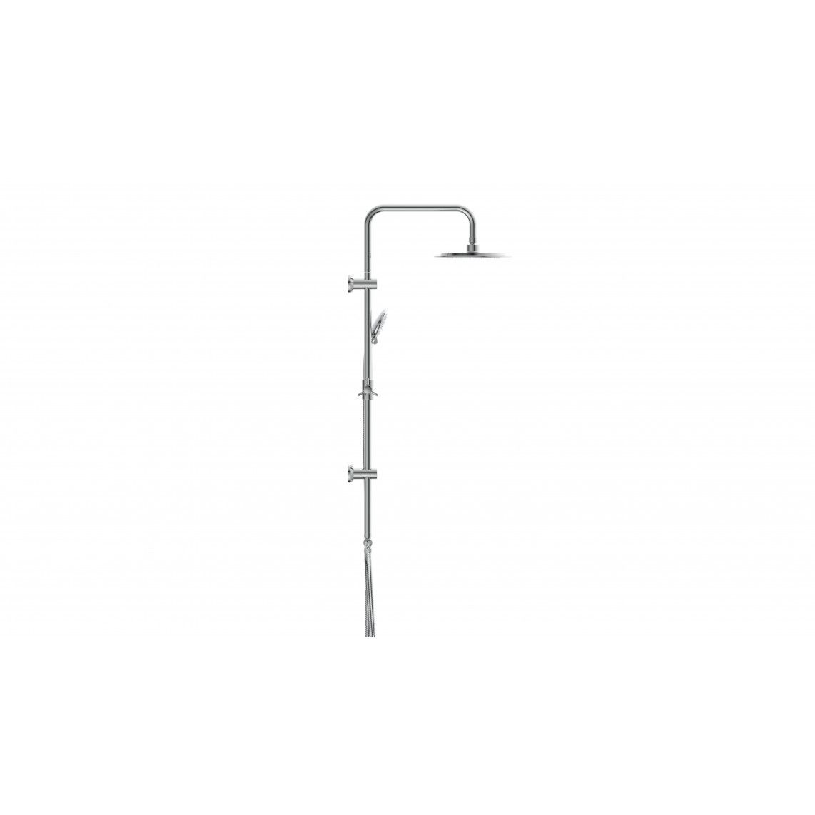 DX12009 Overhead shower set, chrome, for glueing vue 4