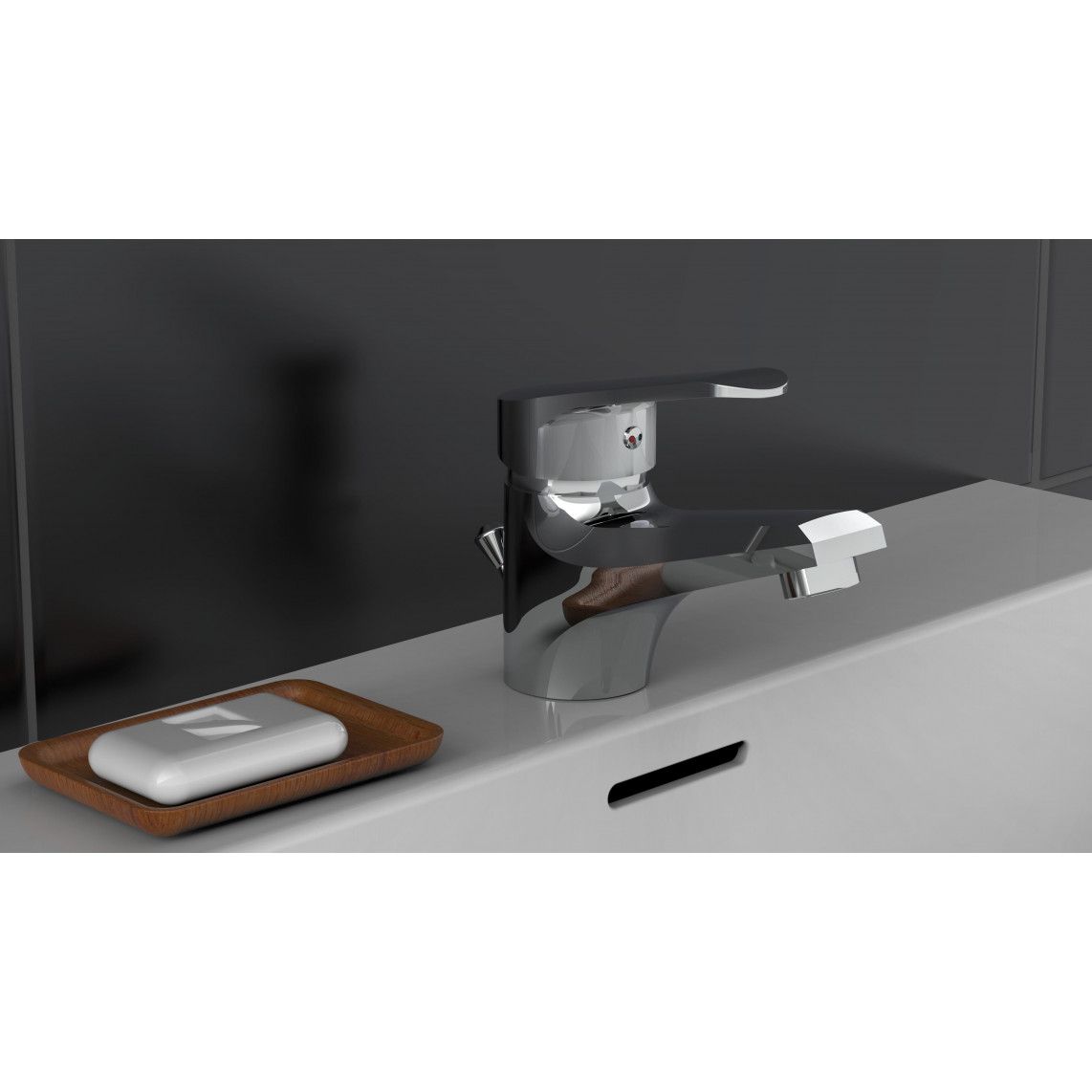 36510 TESSA Wash basin mixer, chrome vue 3