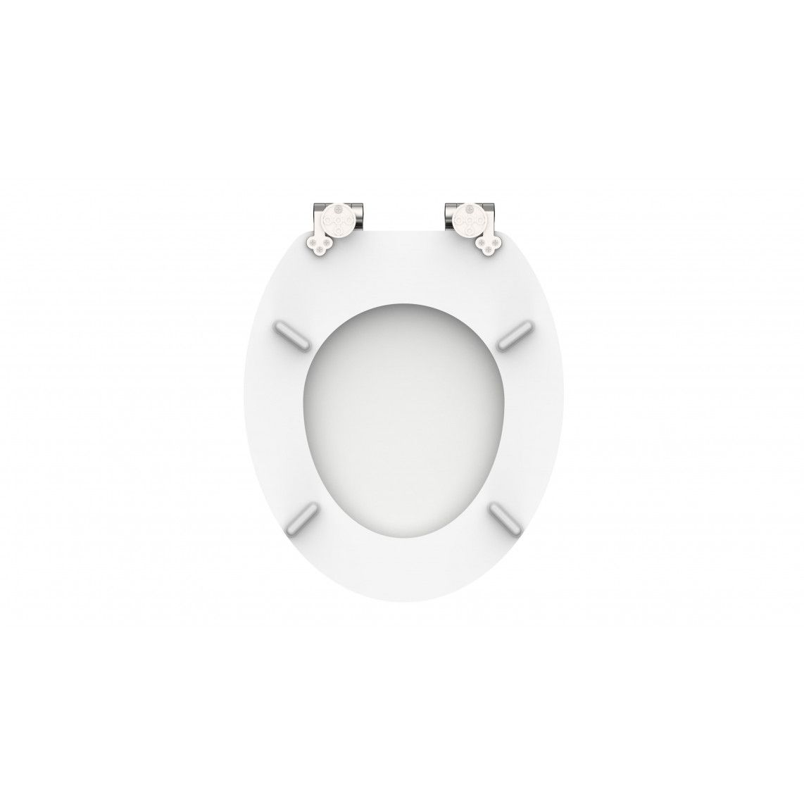 84100 Moulded wood toilet weat WHITE, with soft close vue 5