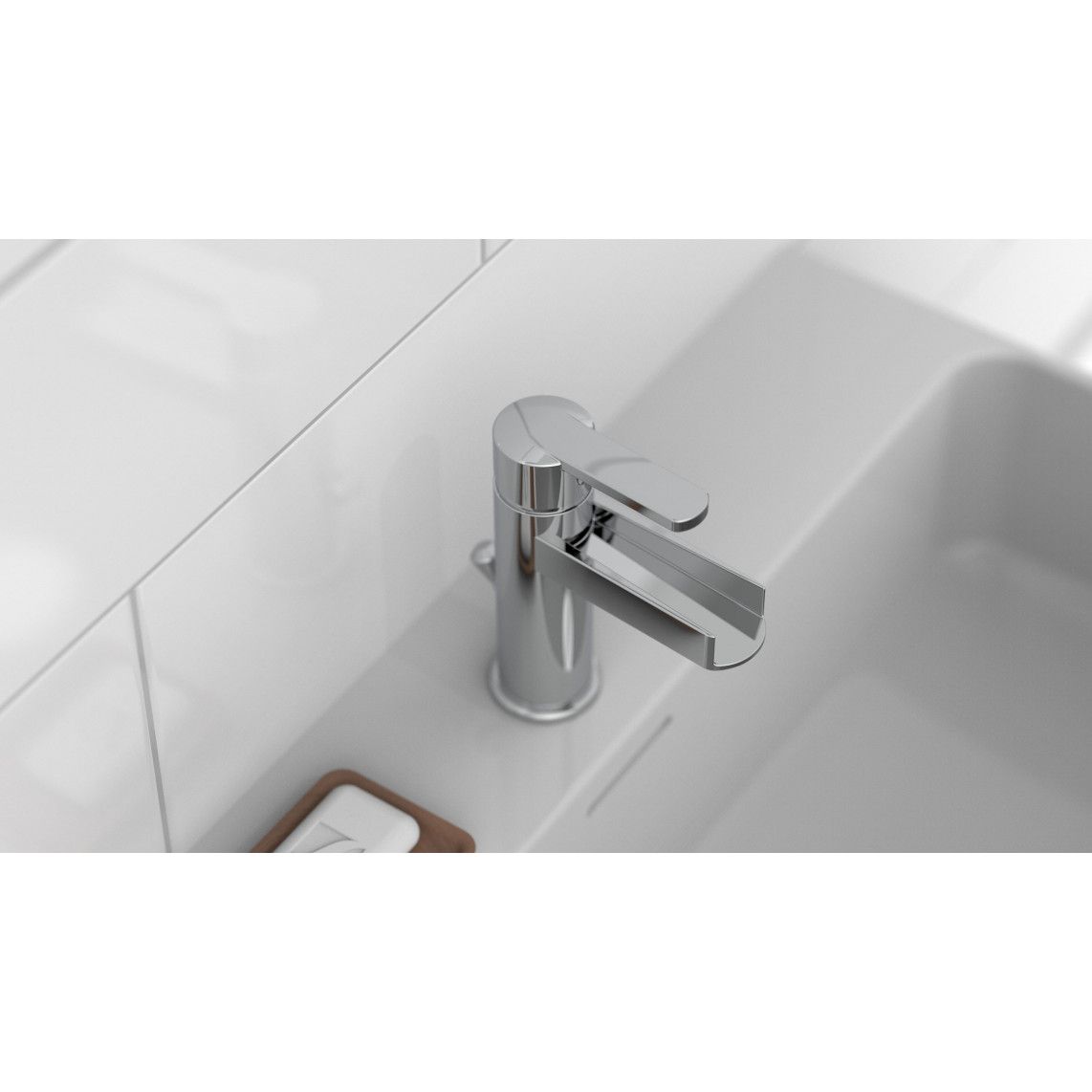 26110 NIAGARA Wash basin mixer, chrome, with waterfall spout vue 7
