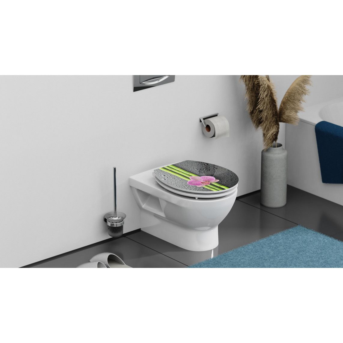 80521 MDF HG Toilet seat ASIA, with soft close vue 11